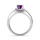 6 - Enlai Amethyst and Diamond Engagement Ring 