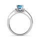6 - Enlai Blue Topaz and Diamond Engagement Ring 