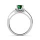 6 - Enlai Emerald and Diamond Engagement Ring 