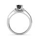6 - Enlai Black and White Diamond Engagement Ring 