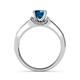 6 - Enlai Blue and White Diamond Engagement Ring 