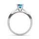 6 - Aleen Blue Topaz and Diamond Engagement Ring 