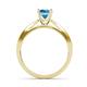 6 - Aleen Blue Topaz and Diamond Engagement Ring 