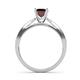 6 - Aleen Red Garnet and Diamond Engagement Ring 
