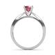 6 - Aleen Rhodolite Garnet and Diamond Engagement Ring 