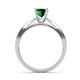 6 - Aleen Emerald and Diamond Engagement Ring 