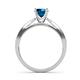 6 - Aleen Blue and White Diamond Engagement Ring 