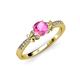 4 - Freya Lab Created Pink Sapphire and Diamond Butterfly Engagement Ring 