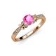 4 - Freya Lab Created Pink Sapphire and Diamond Butterfly Engagement Ring 