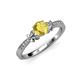 4 - Freya Lab Created Yellow Sapphire and Diamond Butterfly Engagement Ring 