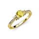 4 - Freya Lab Created Yellow Sapphire and Diamond Butterfly Engagement Ring 
