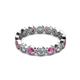 3 - Arria 3.00 mm Pink Sapphire and Diamond Eternity Band 