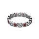 3 - Arria 3.00 mm Red Garnet and Diamond Eternity Band 