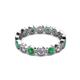 3 - Arria 3.00 mm Emerald and Diamond Eternity Band 