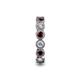 5 - Arria 3.00 mm Red Garnet and Diamond Eternity Band 
