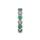 5 - Arria 3.00 mm Emerald and Diamond Eternity Band 