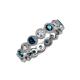 2 - Arria 3.00 mm Blue and White Diamond Eternity Band 