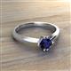 3 - Isla 5.00 mm Round  Blue Sapphire Solitaire Engagement Ring  