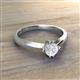 3 - Isla 5.00 mm Round  White Sapphire Solitaire Engagement Ring  