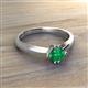 3 - Isla 5.00 mm Round  Emerald Solitaire Engagement Ring  