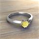 3 - Isla 5.00 mm Round  Yellow Sapphire Solitaire Engagement Ring  