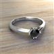 3 - Isla 5.00 mm Round  Black Diamond Solitaire Engagement Ring  