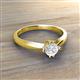 3 - Isla 5.00 mm Round  White Sapphire Solitaire Engagement Ring  