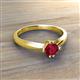 3 - Isla 5.00 mm Round  Ruby Solitaire Engagement Ring  