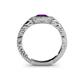 6 - Meir Amethyst and Diamond Halo Engagement Ring 