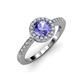 3 - Eleanor Tanzanite and Diamond Halo Engagement Ring 