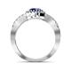 6 - Eleanor Blue Sapphire and Diamond Halo Engagement Ring 