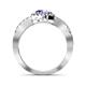6 - Eleanor Tanzanite and Diamond Halo Engagement Ring 