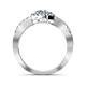 6 - Eleanor Aquamarine and Diamond Halo Engagement Ring 