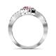 6 - Eleanor Pink Tourmaline and Diamond Halo Engagement Ring 