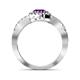 6 - Eleanor Amethyst and Diamond Halo Engagement Ring 