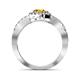 6 - Eleanor Citrine and Diamond Halo Engagement Ring 