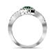 6 - Eleanor Emerald and Diamond Halo Engagement Ring 