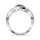 6 - Eleanor Smoky Quartz and Diamond Halo Engagement Ring 