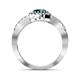 6 - Eleanor London Blue Topaz and Diamond Halo Engagement Ring 