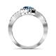 6 - Eleanor Blue and White Diamond Halo Engagement Ring 