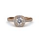 4 - Hain Diamond Halo Engagement Ring 
