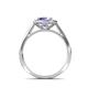 6 - Hain Tanzanite and Diamond Halo Engagement Ring 