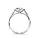 6 - Hain Aquamarine and Diamond Halo Engagement Ring 