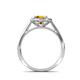 6 - Hain Citrine and Diamond Halo Engagement Ring 
