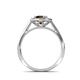 6 - Hain Smoky Quartz and Diamond Halo Engagement Ring 