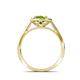 6 - Hain Peridot and Diamond Halo Engagement Ring 