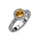 3 - Nora Citrine and Diamond Halo Engagement Ring 