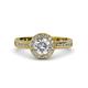 4 - Nora Diamond Halo Engagement Ring 