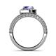 5 - Nora Tanzanite and Diamond Halo Engagement Ring 