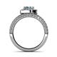 5 - Nora Aquamarine and Diamond Halo Engagement Ring 